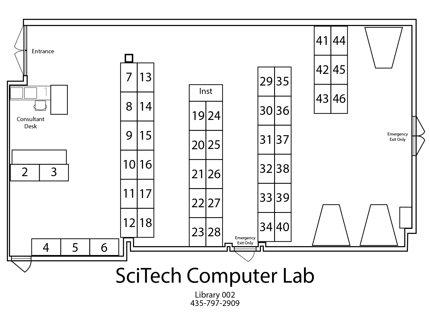 Sci-Tech Library lab map
