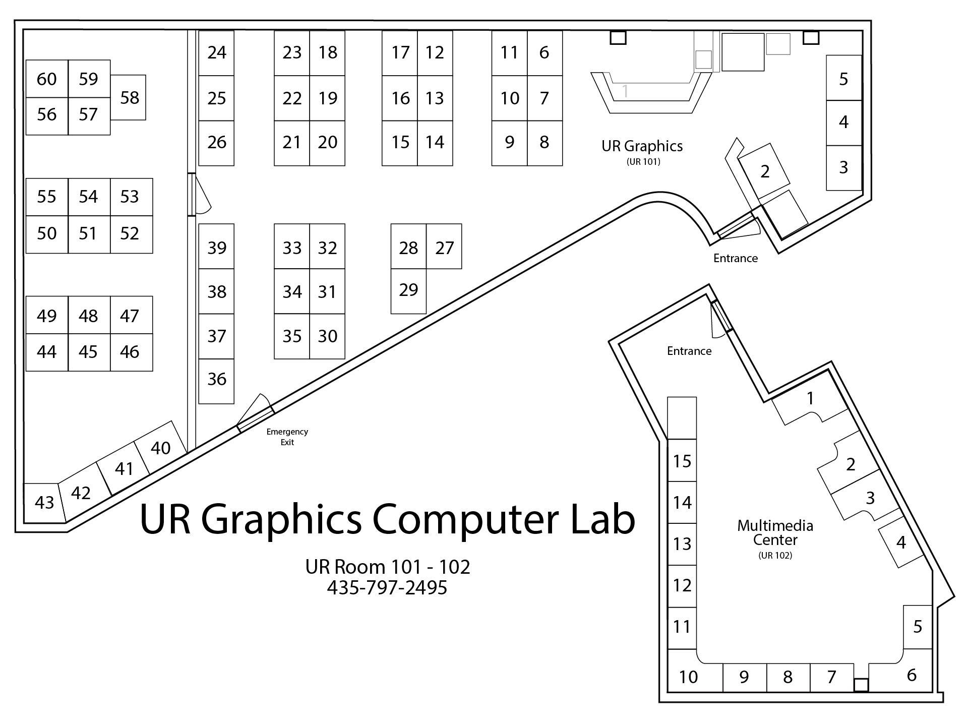 UR Graphics lab map