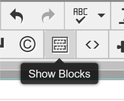 Image of show blocks button