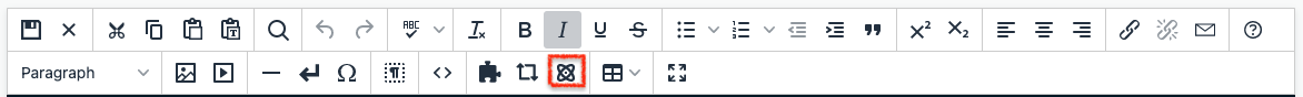 Edit bar with component tool highlighted