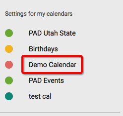 select the correct calendar name