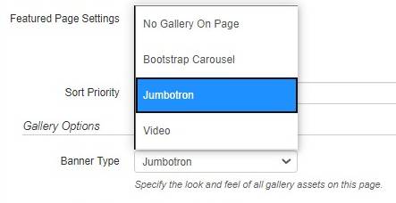 jumbotron gallery options